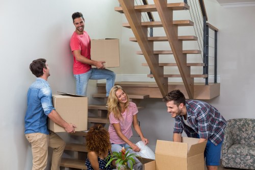 Office removals team planning a business move in Haringey