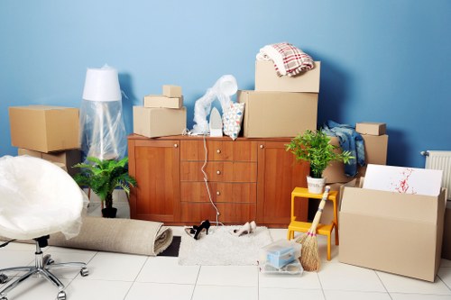 Packing and moving office equipment for a local company