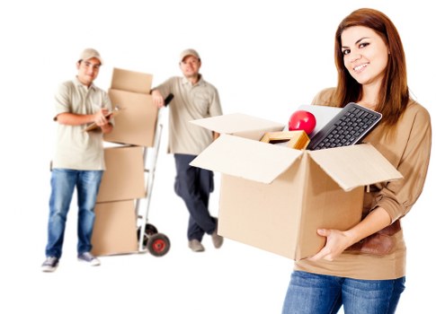 Packed boxes and furniture ready for local moving in North London